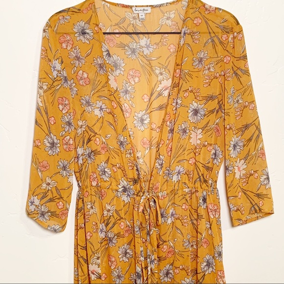 love, Fire Tops - Love Fire Maxi Style Floral Kimono